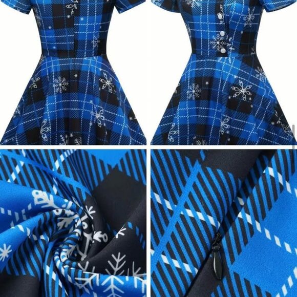 Ladies size Large Christmas Retro Dress - Picture 2 of 11